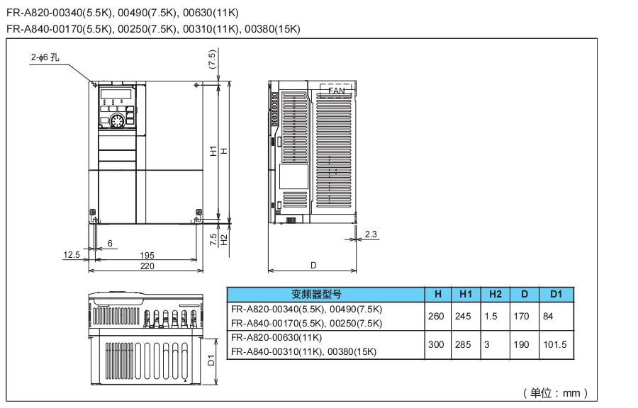 三菱變頻器FR-A800系列